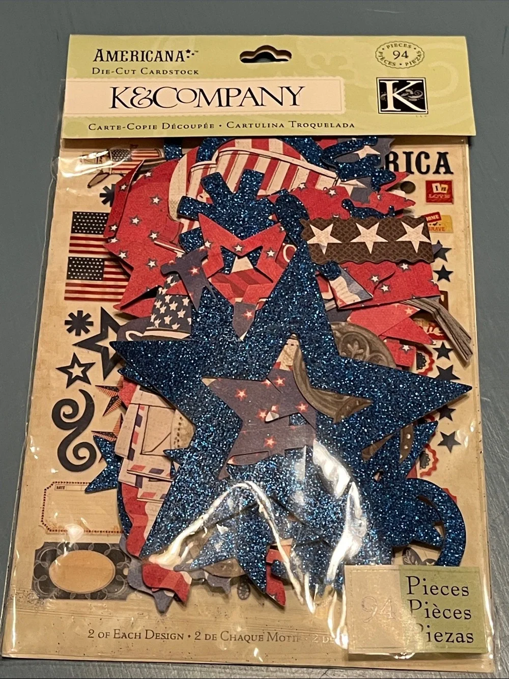 Patriotic July 4th Scrapbooking Lot | Papers, Stickers, Embellishments, Alphabet